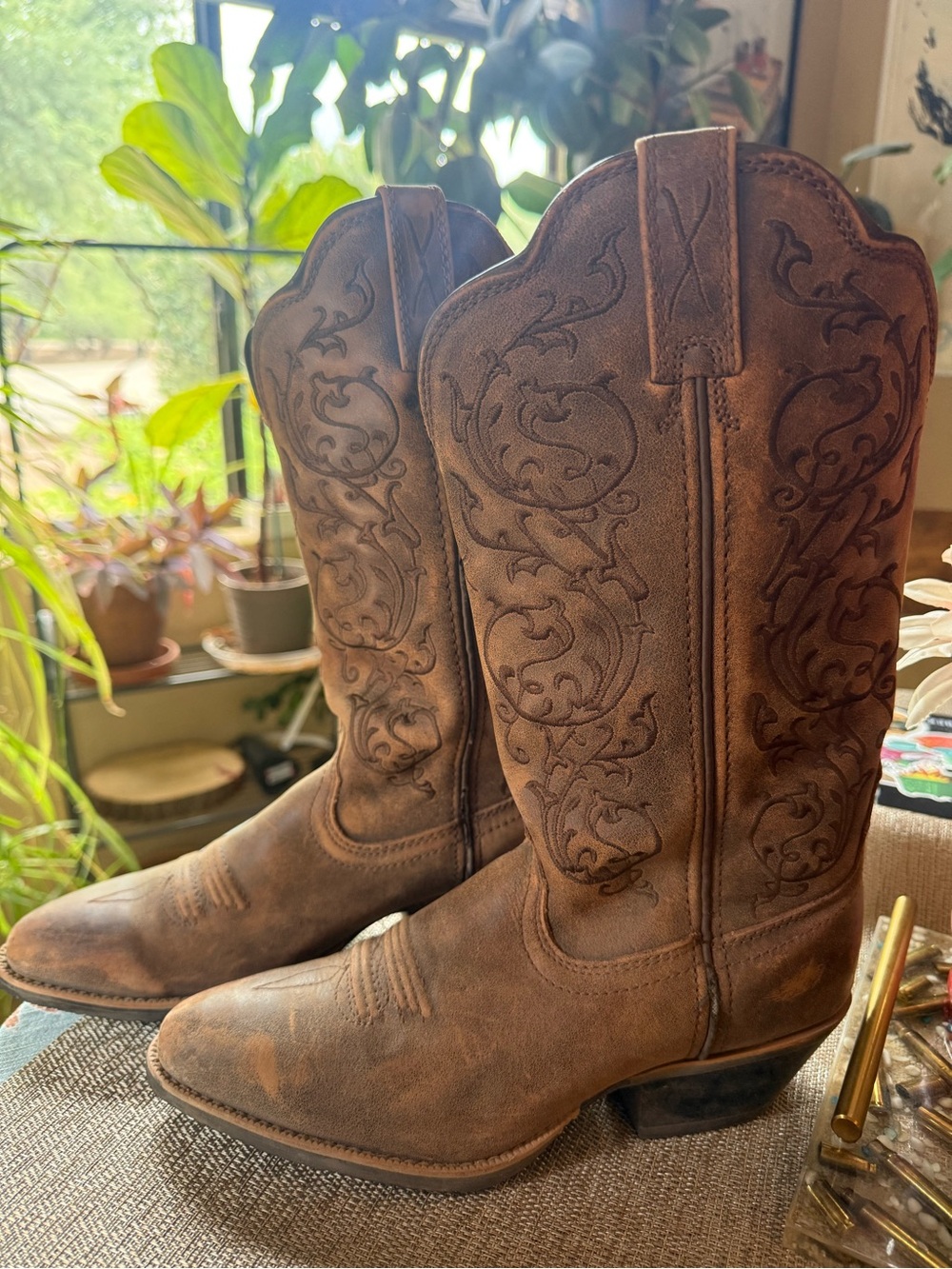 Twisted X Women’s Western Cowboy Boots Brown Leather Size 7B WWT0037